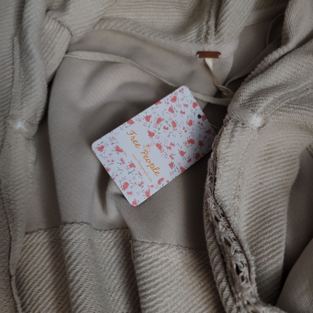 New FREE PEOPLE Haley Cardigan Duster Ivory Large - Picture 7 of 10